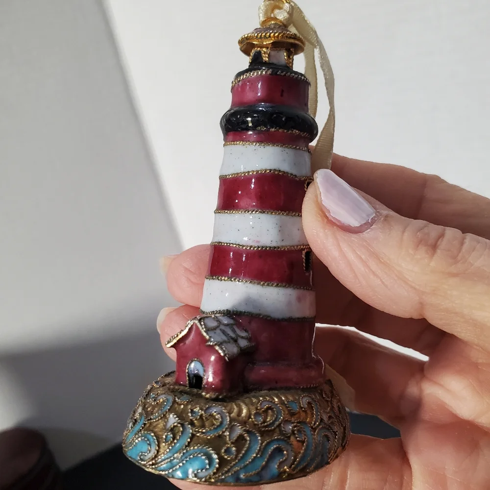 Cloisonne Lighthouse Ornament Beautiful Craftsmanship Christmas